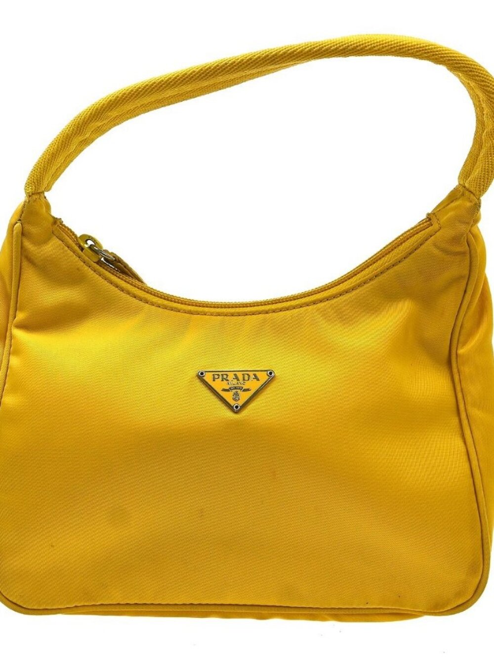 Prada Yellow Nylon Handbag